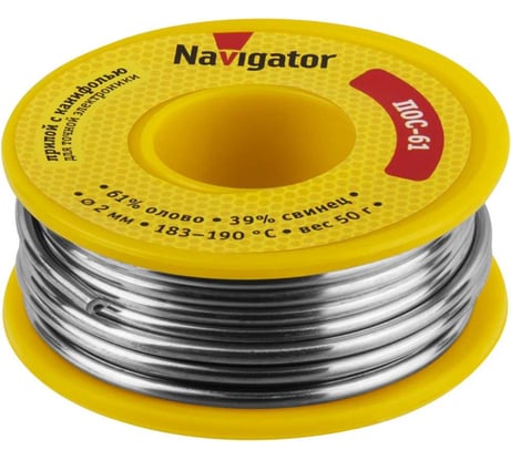 Припой 93 729 NEM-Pos05-61K-2-K50 2 мм, 0.05 гNavigator 28368