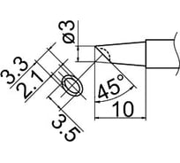 Наконечник T12-BCM3 для станций FX-950/FX-951/FX-952/FM-203 HAKKO 100031