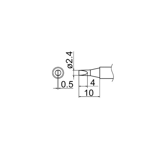 Наконечник T12-D24 для станций FX-950/FX-951/FX-952/FM-203 HAKKO 100015 1