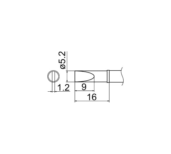 Наконечник T12-D52 для станций FX-950/FX-951/FX-952/FM-203 HAKKO 100017 1