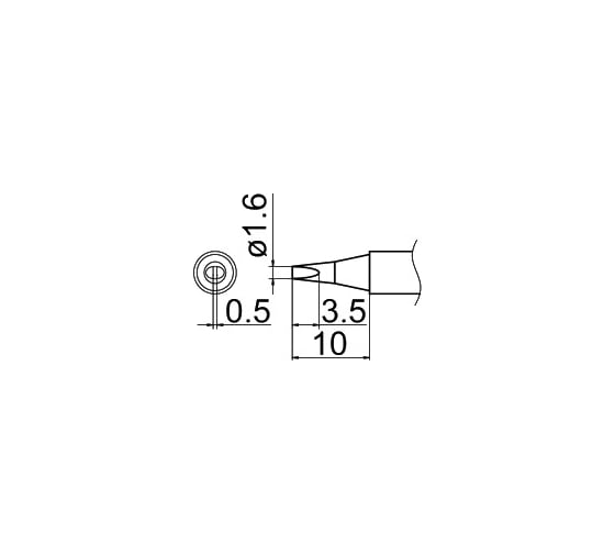 Наконечник T12-D16 для станций FX-950/FX-951/FX-952/FM-203 HAKKO 100014
