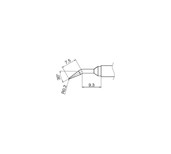 Наконечник T12-JL02 для станций FX-950/FX-951/FX-952/FM-203 HAKKO 100025 1