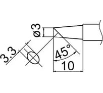 Наконечник T12-BC3Z для станций FX-950/ FX-951/FX-952/FM-203 HAKKO 100038