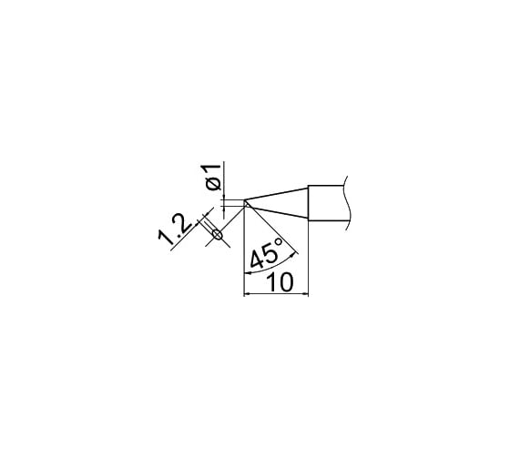 Наконечник T12-BCF1Z для станций FX-950/ FX-951/FX-952/FM-203 HAKKO 100035 1