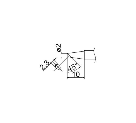 Наконечник T12-BCF2Z для станций FX-950/ FX-951/FX-952/FM-203 HAKKO 100037 1