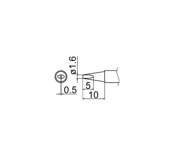 Наконечник T12-D16Z для станций FX-950/ FX-951/FX-952/FM-203 HAKKO 100043 1
