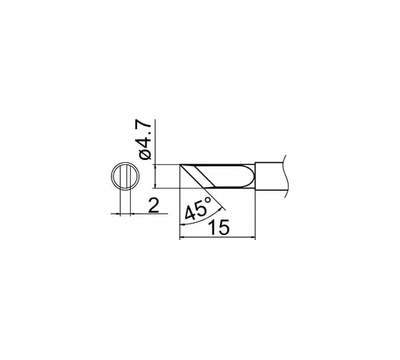 Наконечник T12-K для станций FX-950/ FX-951/FX-952/FM-203 HAKKO 100047 1