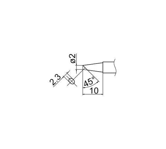 Наконечник T12-BC2Z для станций FX-950/ FX-951/FX-952/FM-203 HAKKO 100036 1