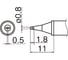 Наконечник T12-WD08 для станций FX-950/ FX-951/FX-952/FM-203 HAKKO 100050 1