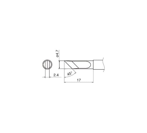 Наконечник T12-KF для станций FX-950/ FX-951/FX-952/FM-203 HAKKO 100056 1