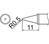 Наконечник T12-WB2 для станций FX-950/ FX-951/FX-952/FM-203 HAKKO 100049