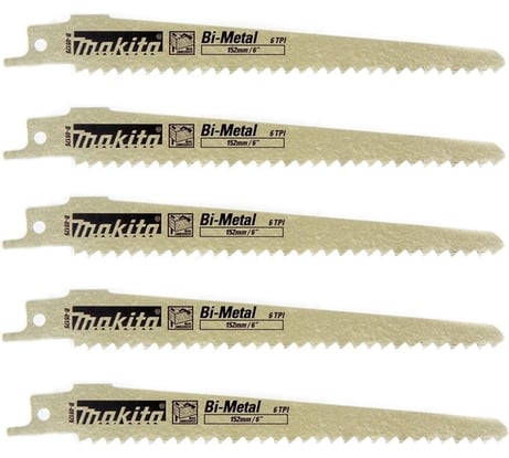 Пилки для ножовки по дереву и металлу (152 мм; 5 шт.; BIM) Makita 195724 B-05175