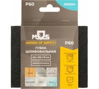 Губка шлифовальная алюминий-оксидная 125x100x10 мм, Р60 MOS 38382М