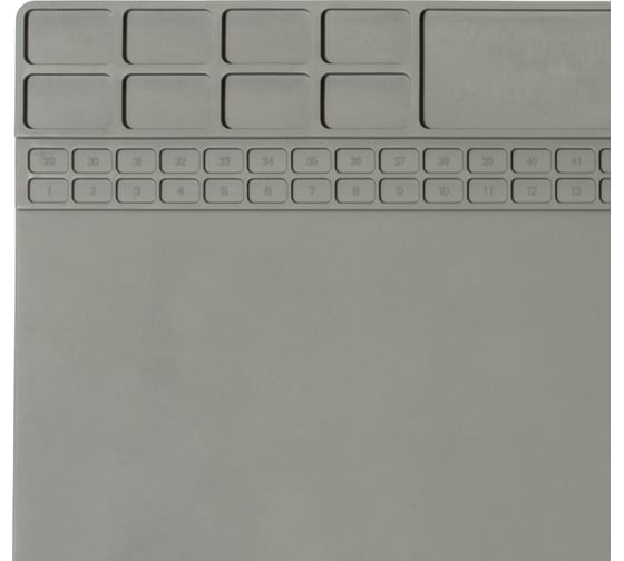 Термостойкий коврик для пайки и ремонта Т611 400x300 мм, серый QUICKO QTST611