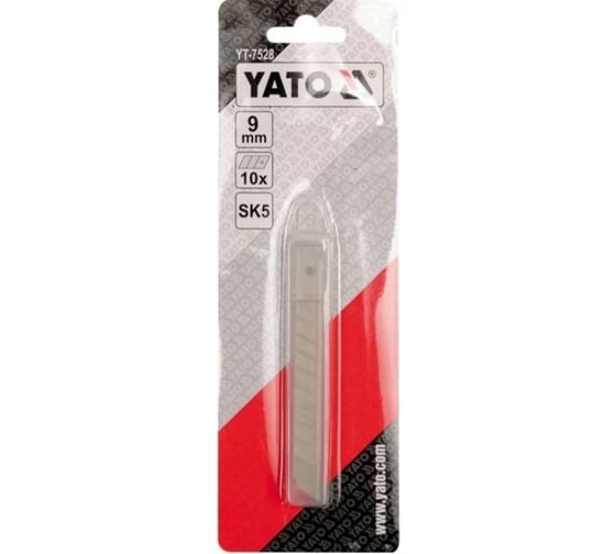 Лезвия для ножа 9 мм, 10 шт YATO YT-7528 1