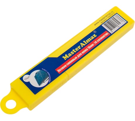 Лезвие с отламывающимися сегментами (10 шт; 18 мм; 14 сегментов) МастерАлмаз 10503212