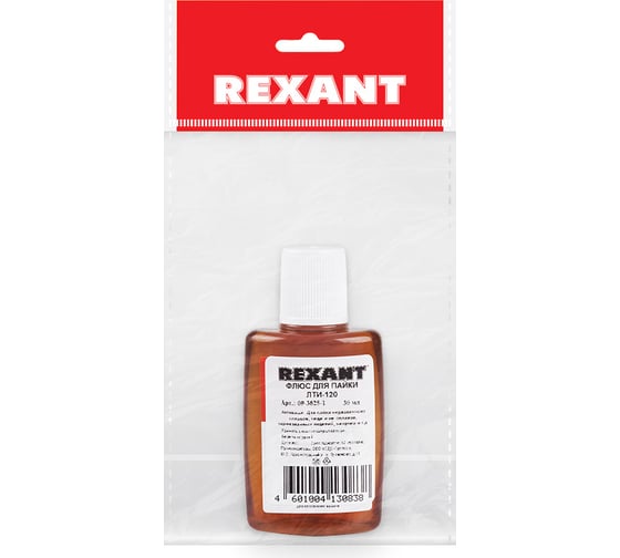 Флюс для пайки Rexant ЛТИ-120 30 мл в индивидуальной упаковке 09-3625-1