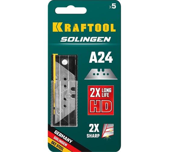 Трапециевидные лезвия KRAFTOOL SG-A24 тип А24, 5 шт 09625-S5_z02