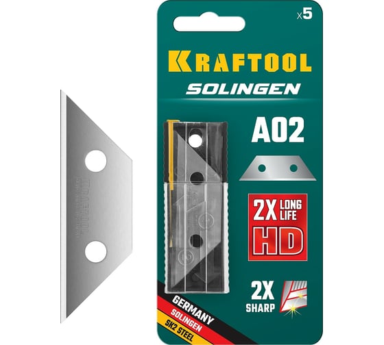 Лезвия трапециевидные сменные PRO SOLINGEN (5 шт; А02) Kraftool 09627-S5_z02
