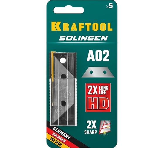 Лезвия трапециевидные сменные PRO SOLINGEN (5 шт; А02) Kraftool 09627-S5_z02
