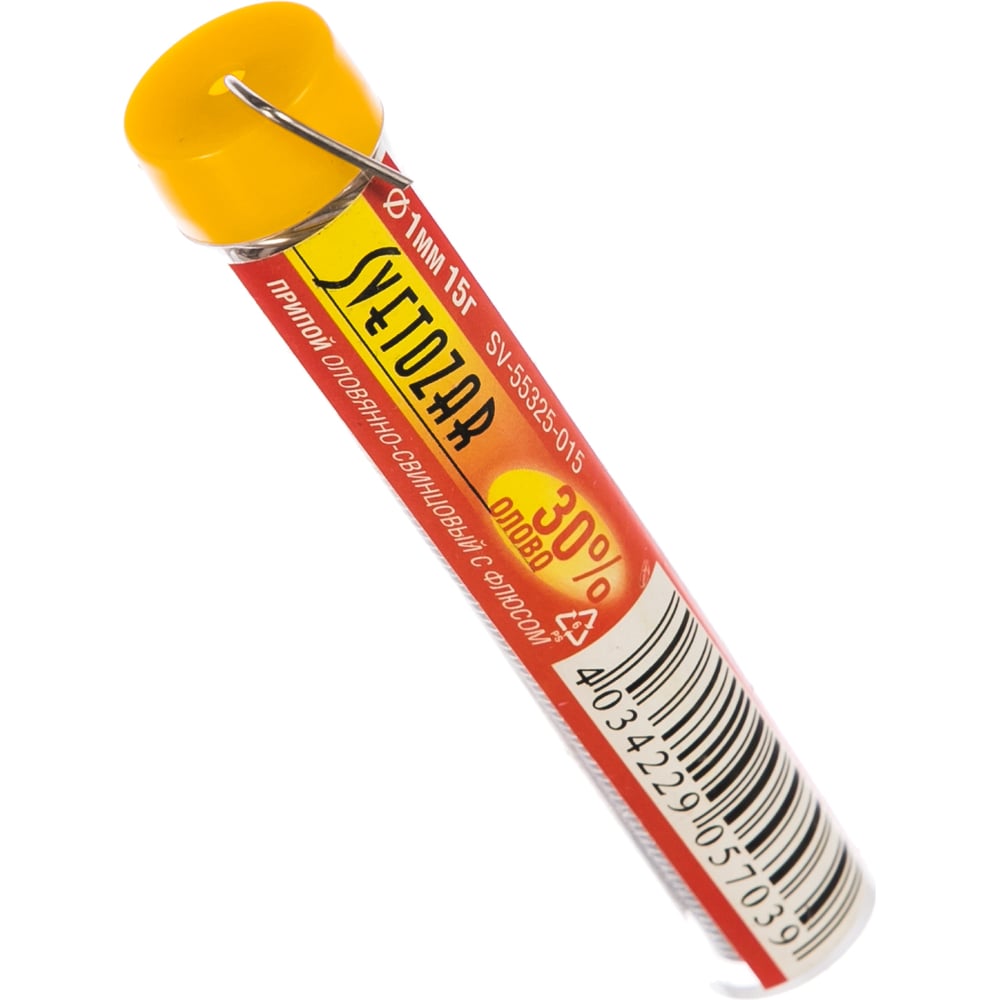 Оловянно-свинцовый припой Светозар 30% Sn 70% Pb 15 гр SV-55325-015 ...