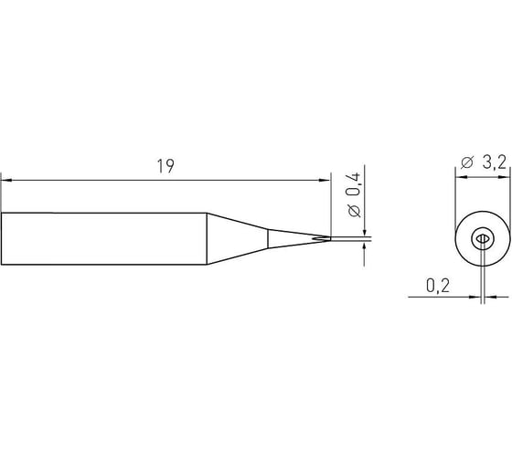 Паяльное жало RT 1SCMS в форме резца 0.4x0.15 мм WELLER 54461599
