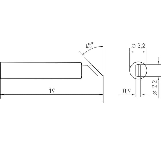 Паяльное жало RT 7MS 45 WELLER 54462199