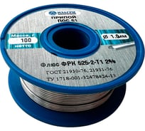 Припой ПОС-61 с флюсом ФРК 525-2-Т1 1.0 мм, 100 г ИЗАГРИ