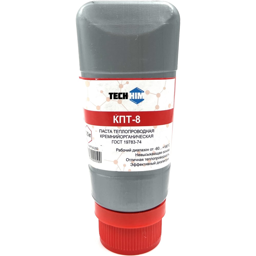 Термопаста кремнийорганическая КПТ-8 250 г TECHHIM TH-KPT-8-250 ...