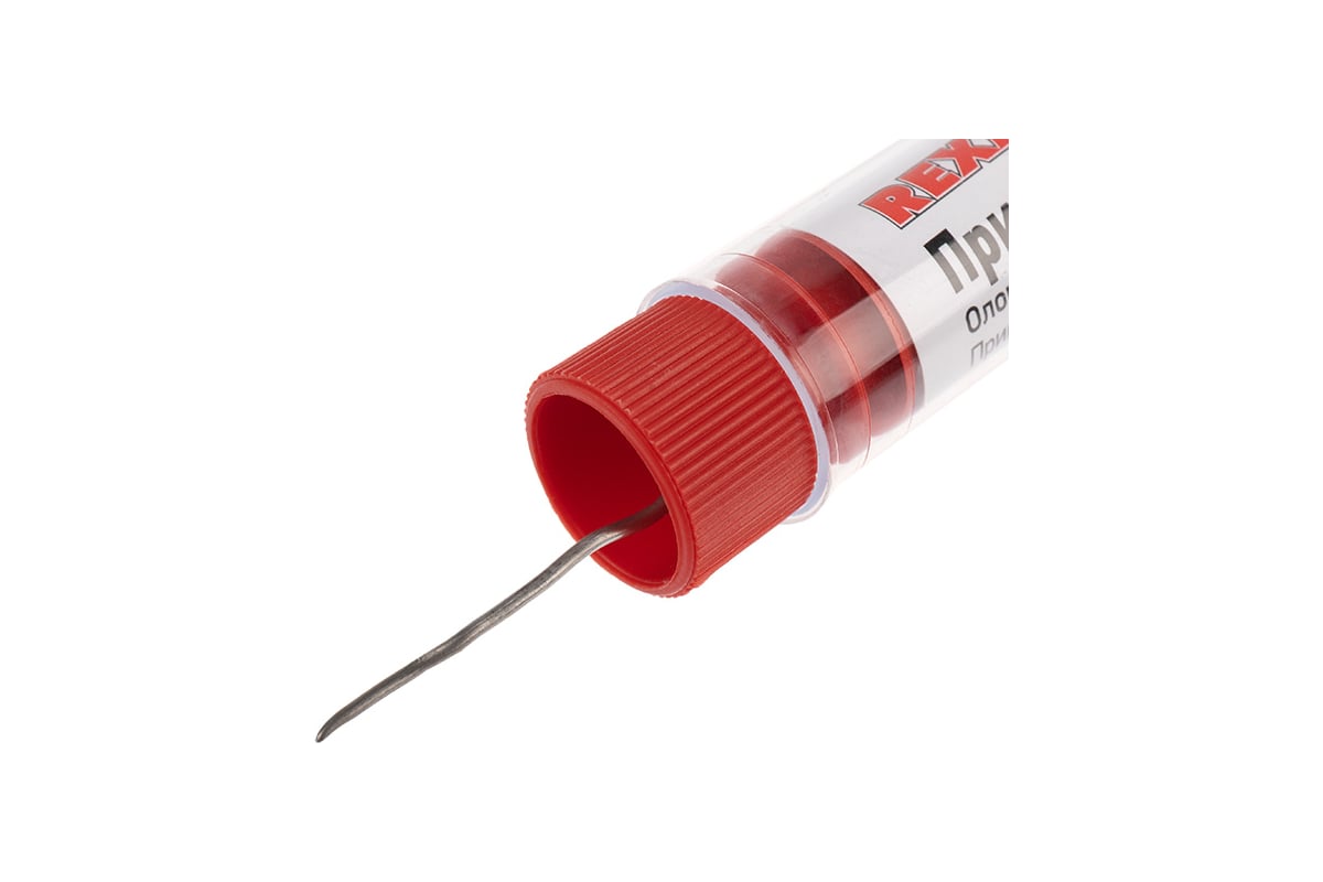 Припой без канифоли ПОС-90 (10 г; 1.0 мм) колба REXANT 09-3094 ...