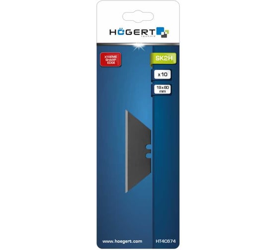 Трапециевидное лезвие SK2H 10 шт черное HOEGERT TECHNIK HT4C674