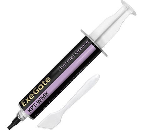 Термопаста KPT-WMK 0.8 Вт/(м·К), 20 г, шприц с лопаткой ExeGate 293380