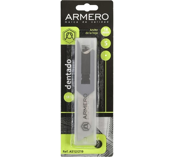 Лезвие сегментное с зубцами (5 шт; 18 мм) ARMERO A512/219