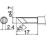 Наконечник T12-KFZ для станций FX-950/ FX-951/FX-952/FM-203 HAKKO 100057 1