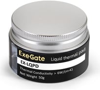 Жидкая термопрокладка EX-LQPD 6 Вт/(м·К), 50 г, банка ExeGate 296178