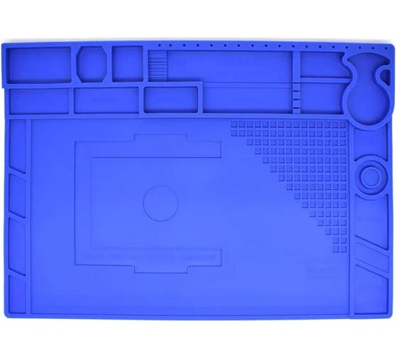 Коврик для пайки 440x310x15 мм термостойкий антистатический W.E.P М7753598