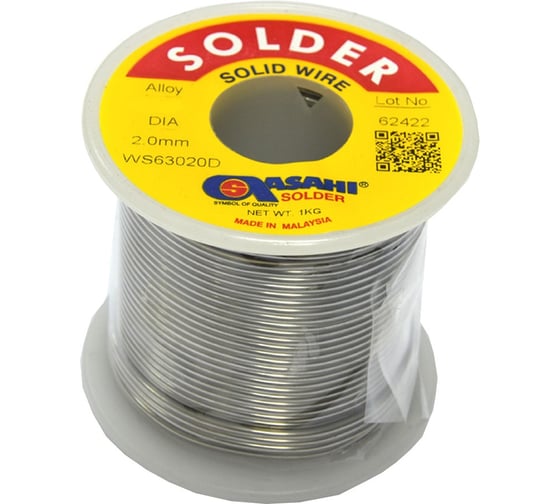 Припой (2 мм, 1 кг, Sn60/Pb40, без флюса) ASAHI 00-00000292 1