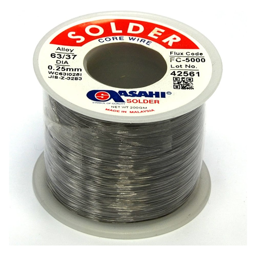 Припой (0.25 мм, 0.2 кг, Sn63/Pb37, FC5000, флюс безотм. RMA) ASAHI 00 ...