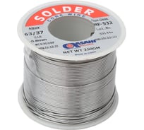 Припой (0.8 мм, 0.25 кг, Sn63/Pb37, HF532, флюс безотм. RMA) ASAHI 00-00000298