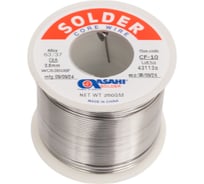 Припой (0.8 мм, 0.25 кг, Sn63/Pb37, CF10, флюс RA) ASAHI 00-00000064