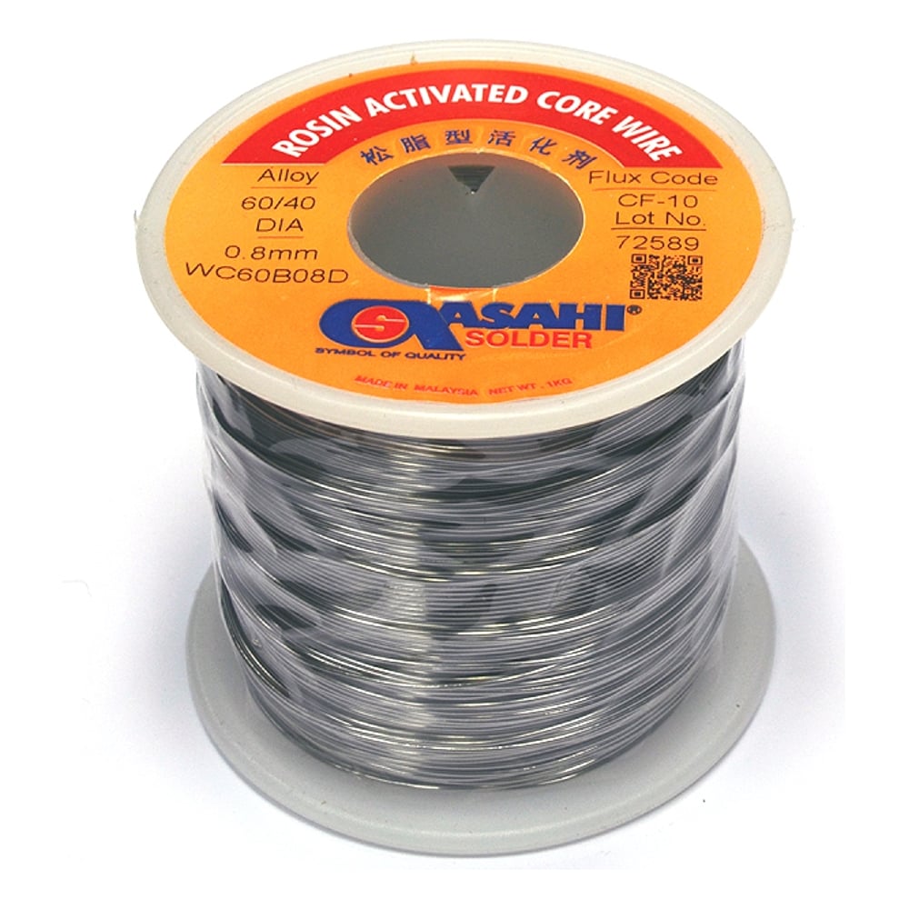 Припой (0.8 мм, 1 кг, Sn60/Pb40, CF10 флюс RA) ASAHI 00-00000304 ...