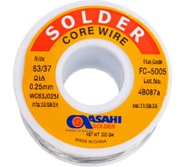 Припой (0.25 мм, 0.2 кг, Sn63/Pb37, FC5005 флюс RMA) ASAHI 00-00002075