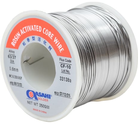 Припой (0.6 мм, 0.25 кг, Sn63/Pb37, CF10 флюс RA) ASAHI 00-00001197