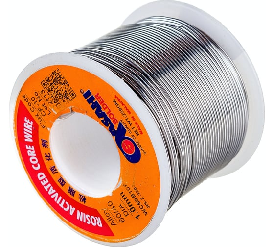 Припой (1 мм, 0.25 кг, Sn60/Pb40, CF10 флюс RA) ASAHI 00-00000070
