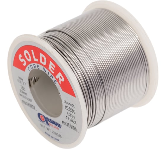 Припой (0.8 мм, 0.25 кг, Sn63/Pb37, FC5000 флюс RMA) ASAHI 00-00000067