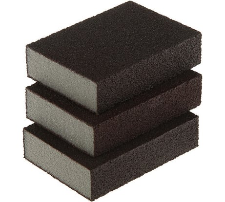 Набор мягких губок для шлифования (3 шт; 100х70х25 мм; Р60/80; Р60/100; Р80/120) TUNDRA 2580205