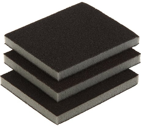 Набор мягких губок для шлифования (3 шт; 120х100х12 мм; Р60/80; Р60/100; Р80/120) TUNDRA 2580202