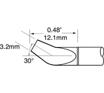Картриджи-наконечники (3.2х12.1 мм) для CV/MX-PTZ замена PTTC-708В METCAL PTC-7FB1235R
