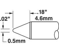 Картридж-наконечник (0.5х4.6 мм; конус) для CV/MX замена STTC-111 METCAL CVC-7CN0005S