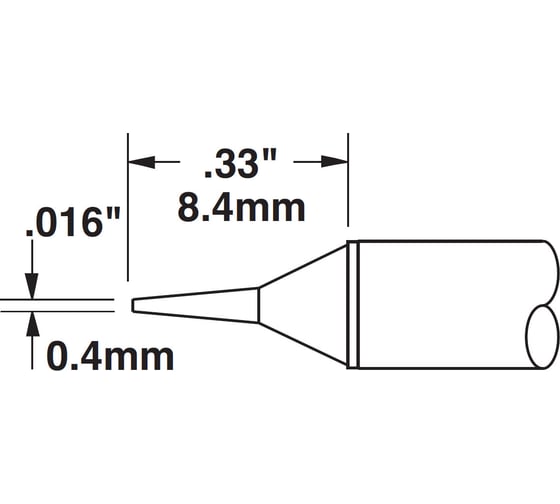 Картридж-наконечник (0.4х8.5 мм; конус) для CV/MX замена STTC-145P METCAL CVC-7CN0004P 1